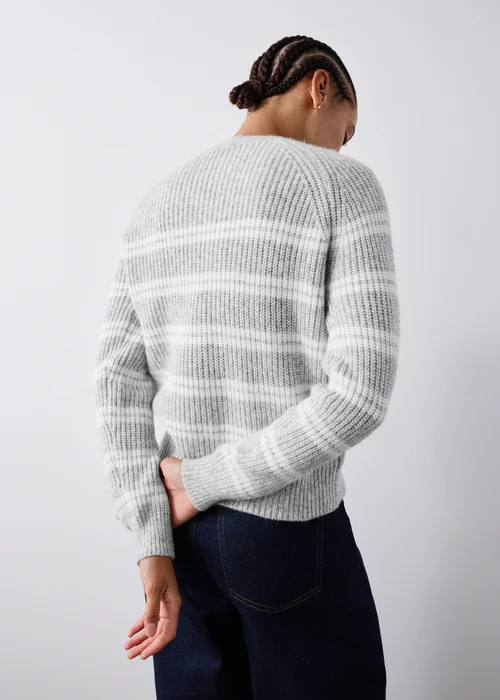 Grey Striped Jumper - XS Image 2