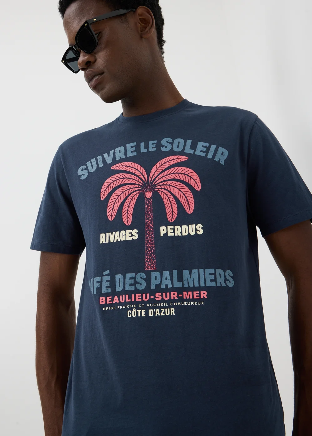 Navy Palm T-Shirt - S Image 3