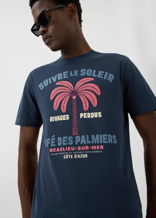 Navy Palm T-Shirt - S Image 3