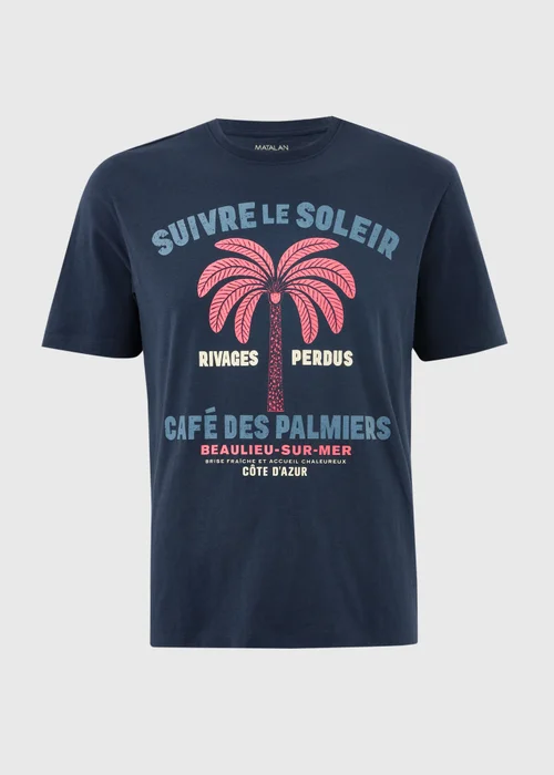 Navy Palm T-Shirt - S Image 4