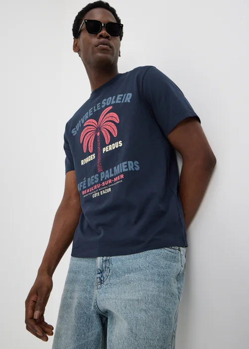Navy Palm T-Shirt - S Image 1