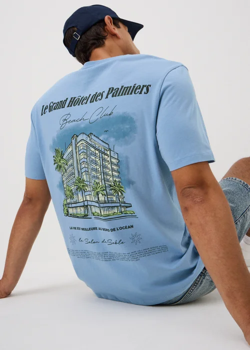 Blue Grand Hotel Printed T-Shirt - L Image 2