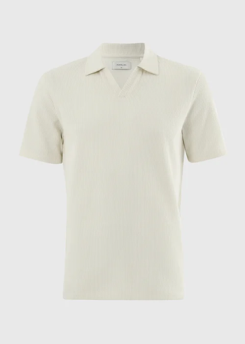 Cream Ribbed Polo - 2XL Image 4
