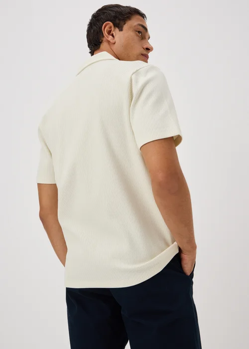 Cream Ribbed Polo - 2XL Image 2