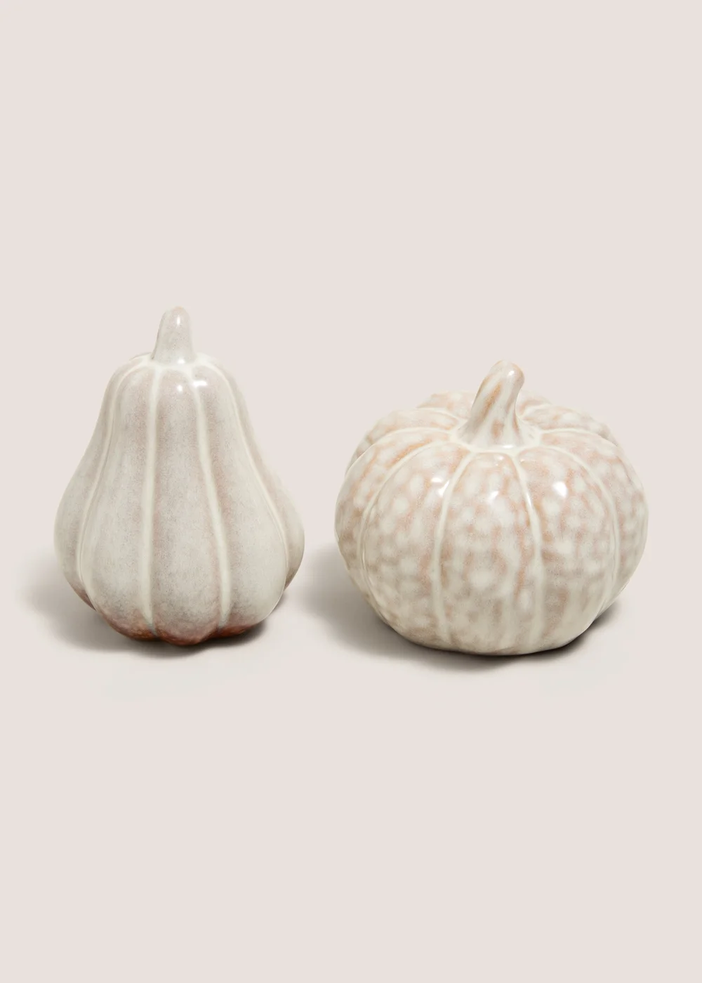 2 Pack Cream Pumpkin Ornaments Image 1