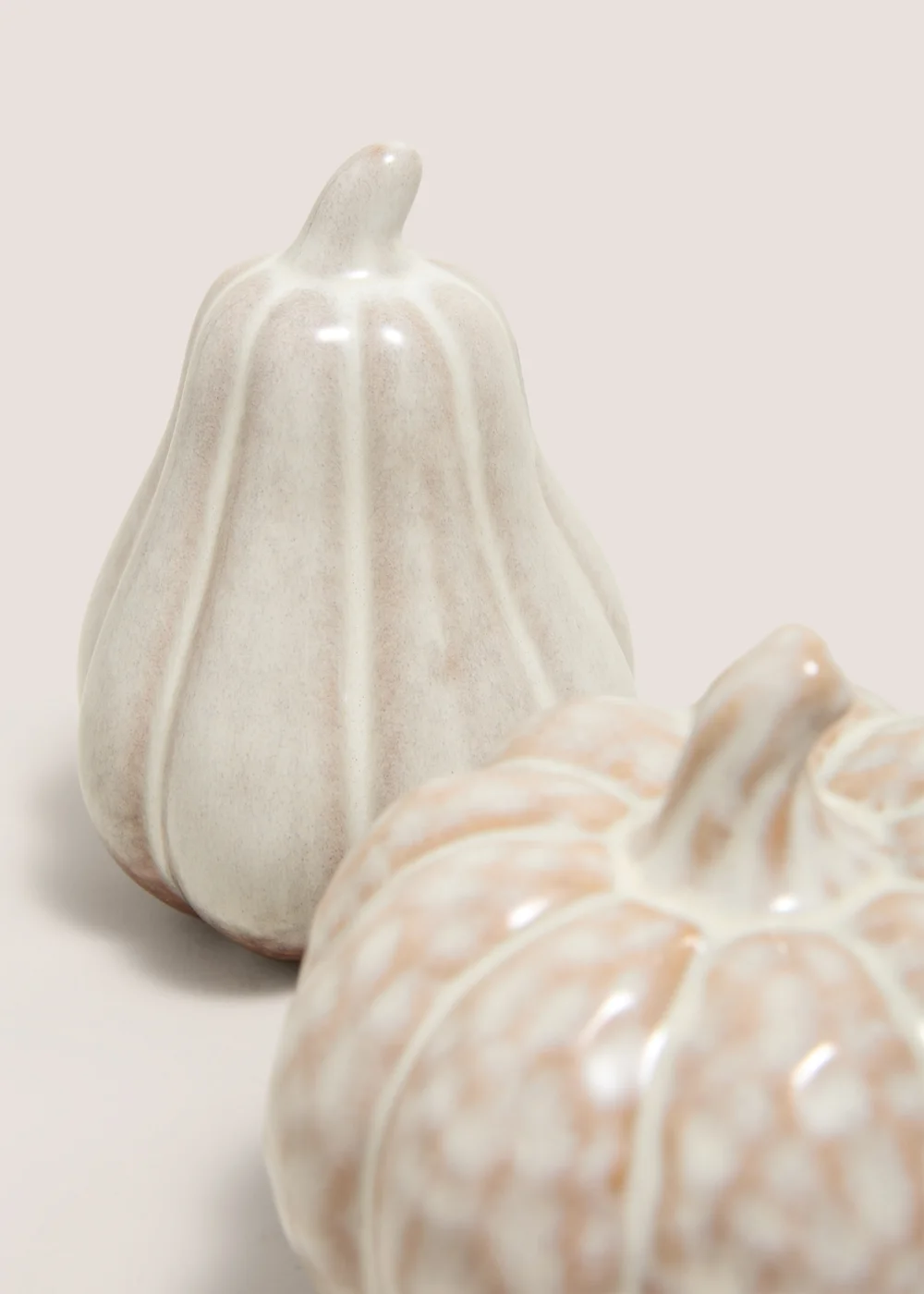 2 Pack Cream Pumpkin Ornaments Image 2