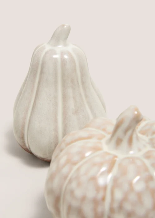 2 Pack Cream Pumpkin Ornaments Image 2