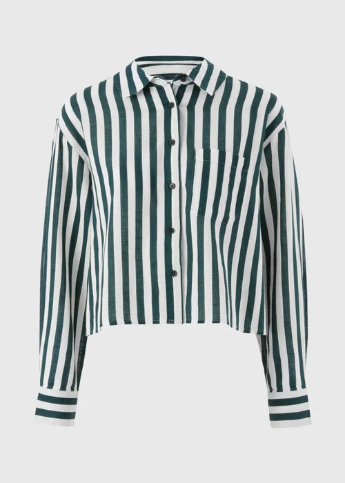 Green Stripe Beach Shirt - XS Image 3