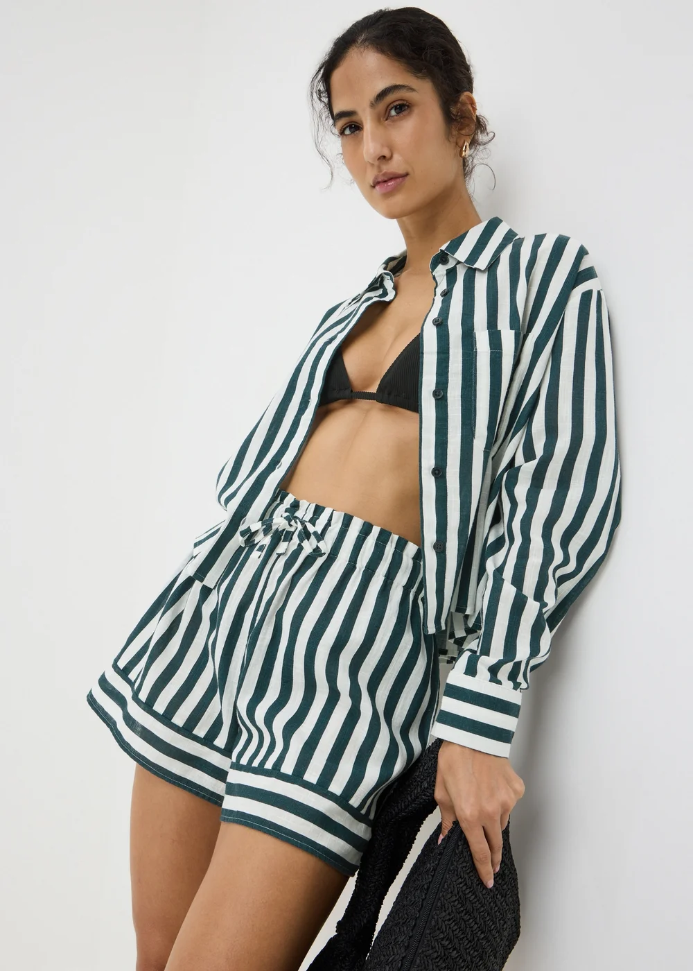 Green Stripe Beach Shorts - 2XL Image 1