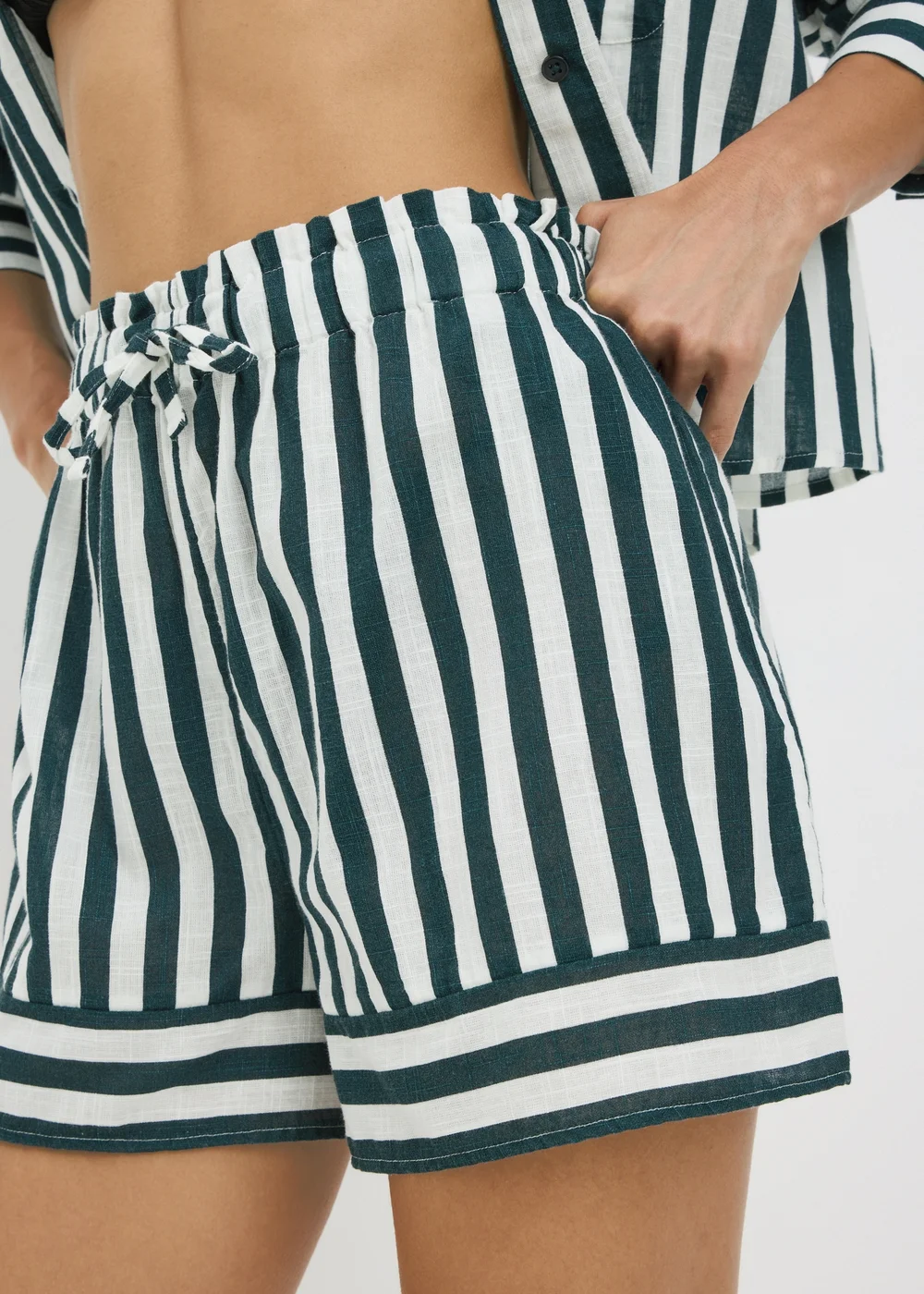 Green Stripe Beach Shorts - 2XL Image 2