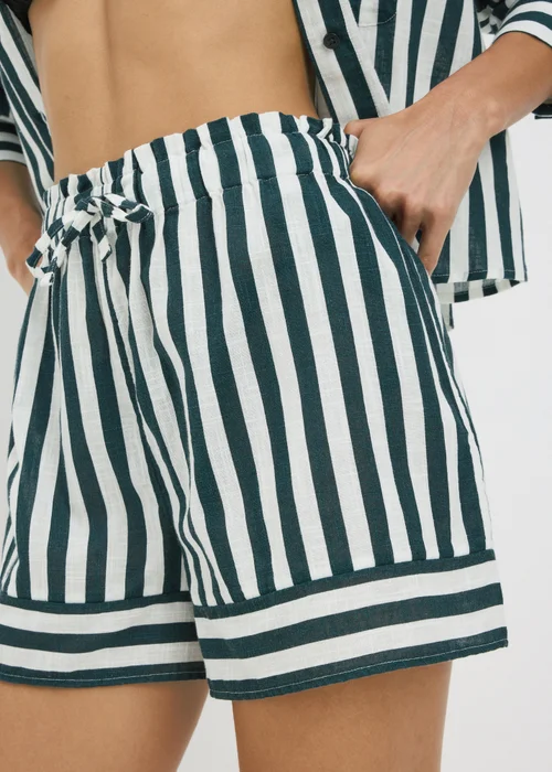 Green Stripe Beach Shorts - 2XL Image 2