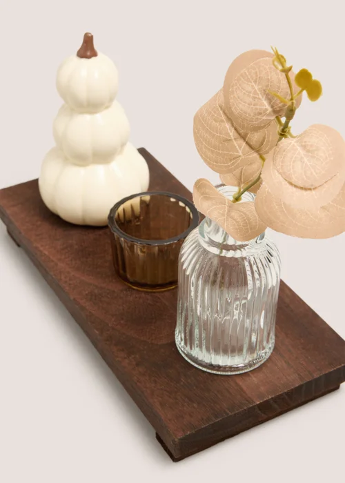 Cream Pumpkin Candle Holder Garden Image 2