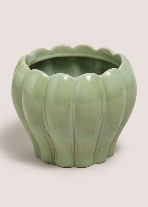Green Reactive Ribbed Ornament Image 1