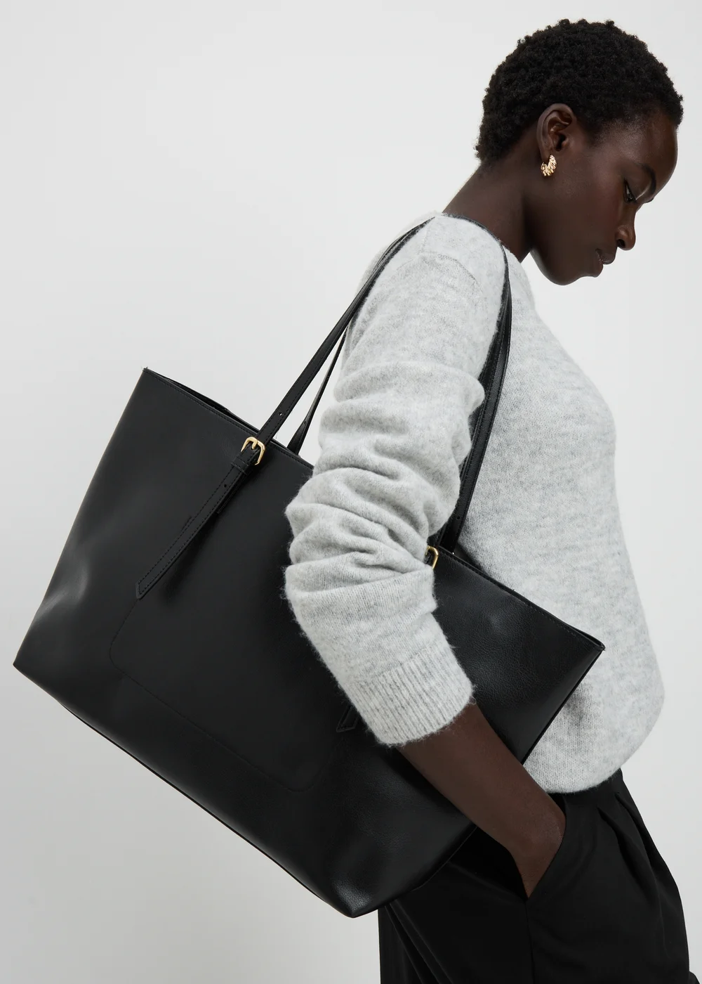 Black Tote Bag - One Size Image 1