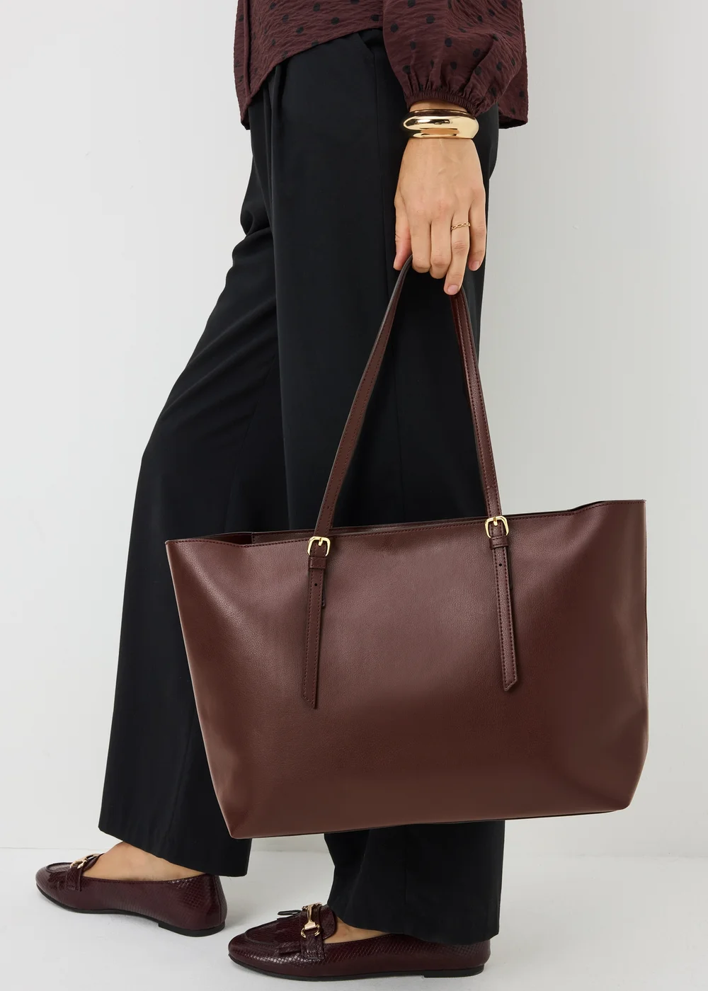 Burgundy Tote Bag - One Size Image 2