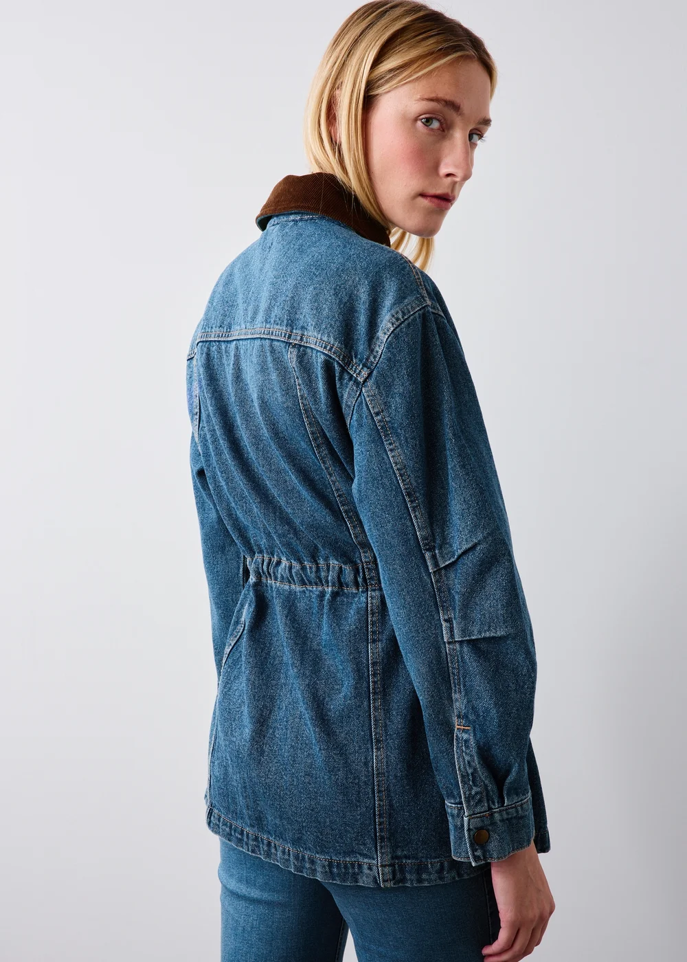 Denim Mid Wash Barn Jacket - 8 Image 2