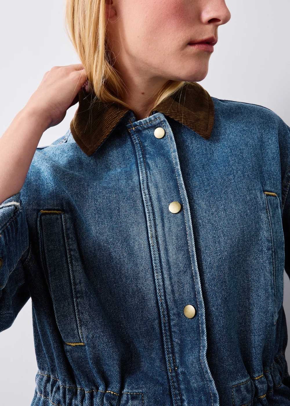 Denim Mid Wash Barn Jacket - 8 Image 3
