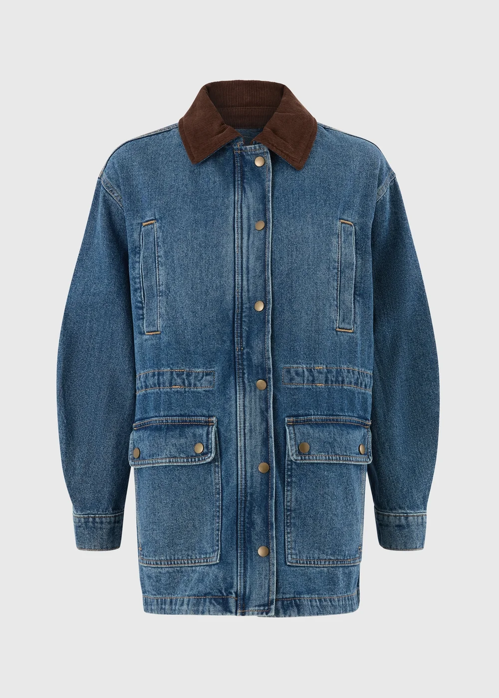 Denim Mid Wash Barn Jacket - 8 Image 4