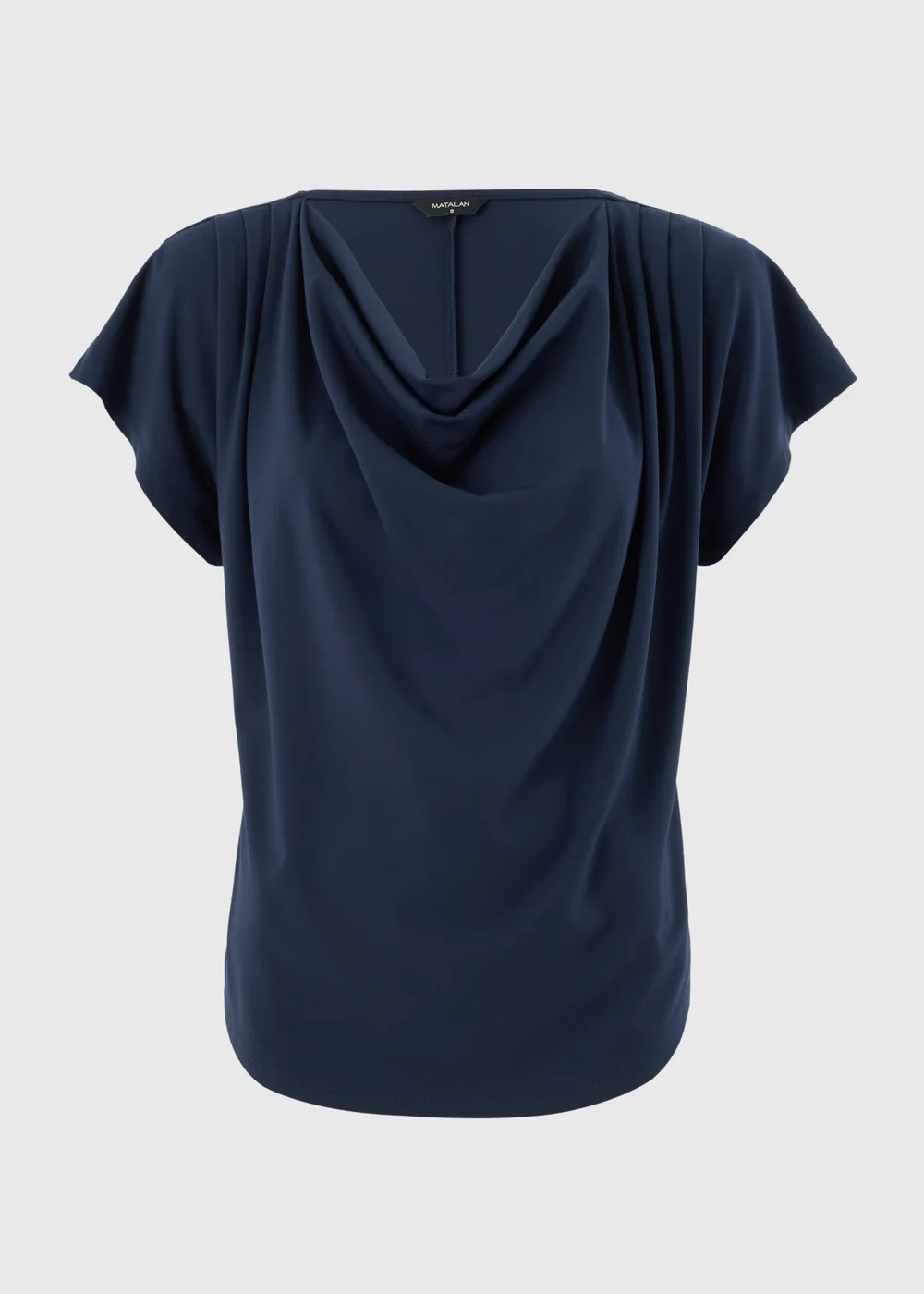Navy Cowl Angel Sleeve Top - 14 Image 2