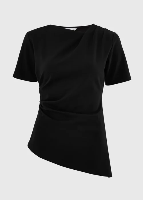 Black Asymmetric Drape T-Shirt - 22 Image 3
