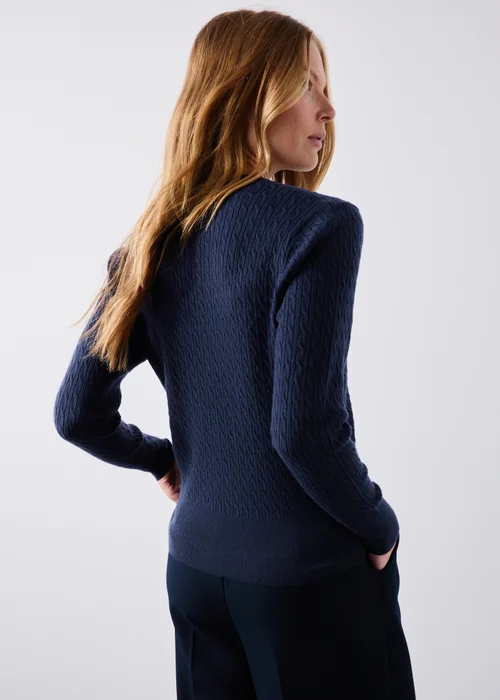 Navy Babycable Cardigan - 8 Image 2