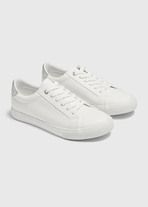White Low Platform Trainers - 3 Image 1
