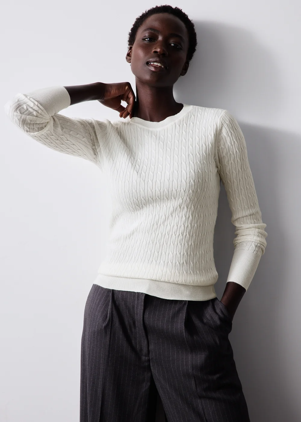 Cream Babycable Knit Jumper - 8 Image 1