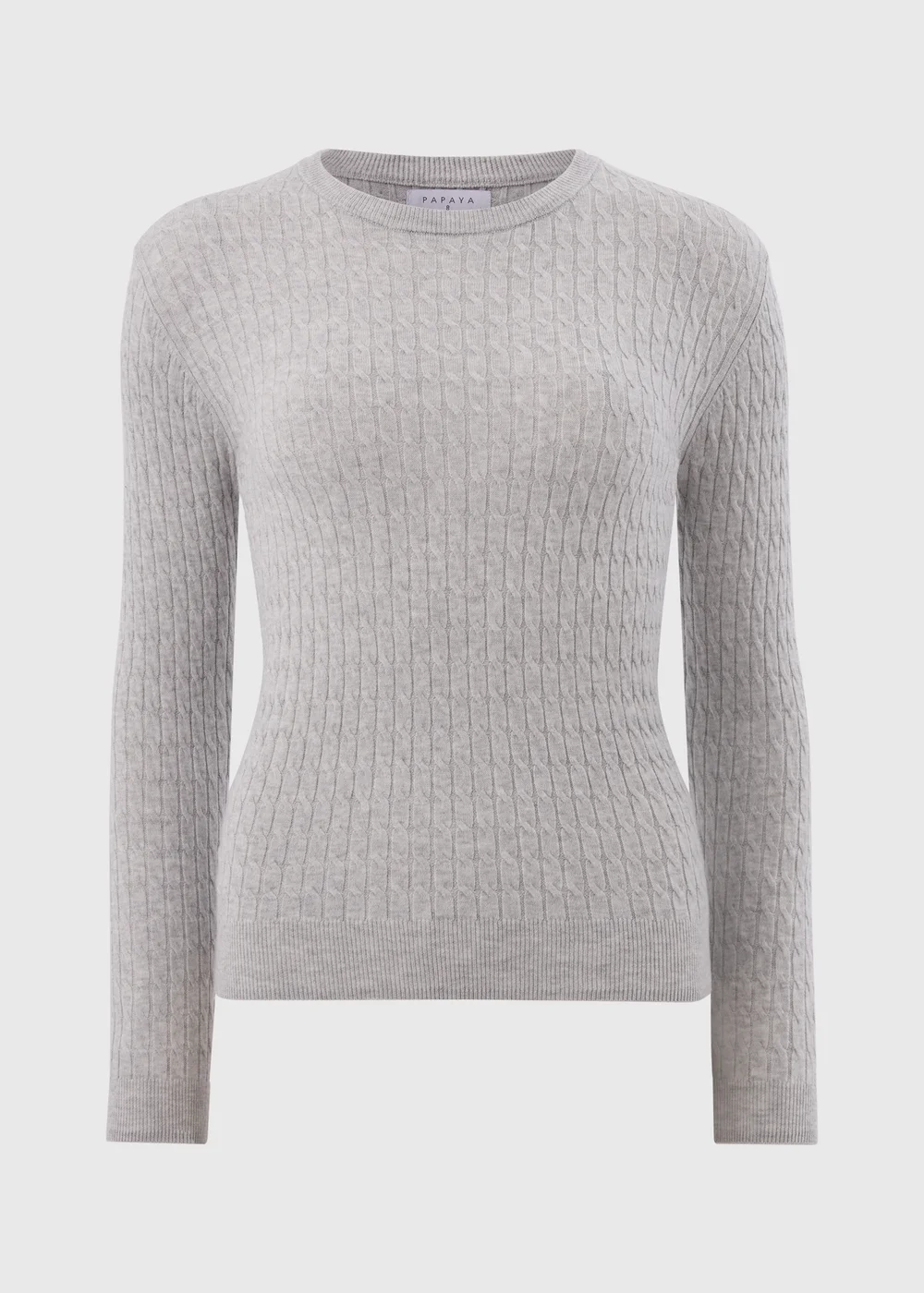 Grey Babycable Knit Jumper - 8 Image 4