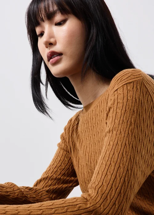 Tan Baby Cable Jumper - 8 Image 3