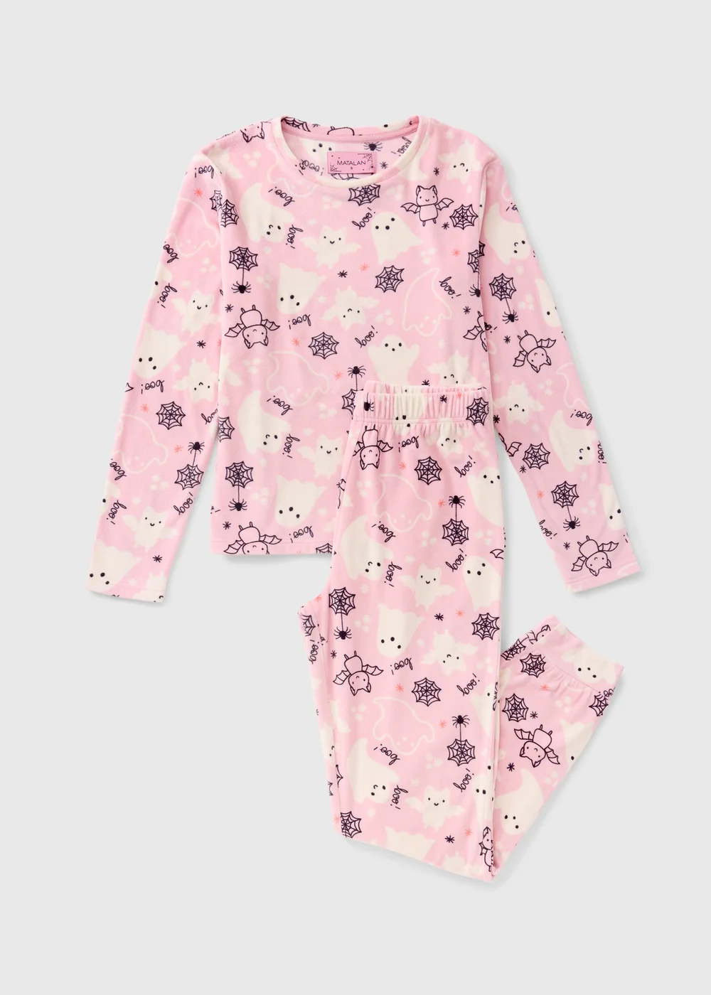 Pink Halloween Fleece Pyjama Set - XS Image 2