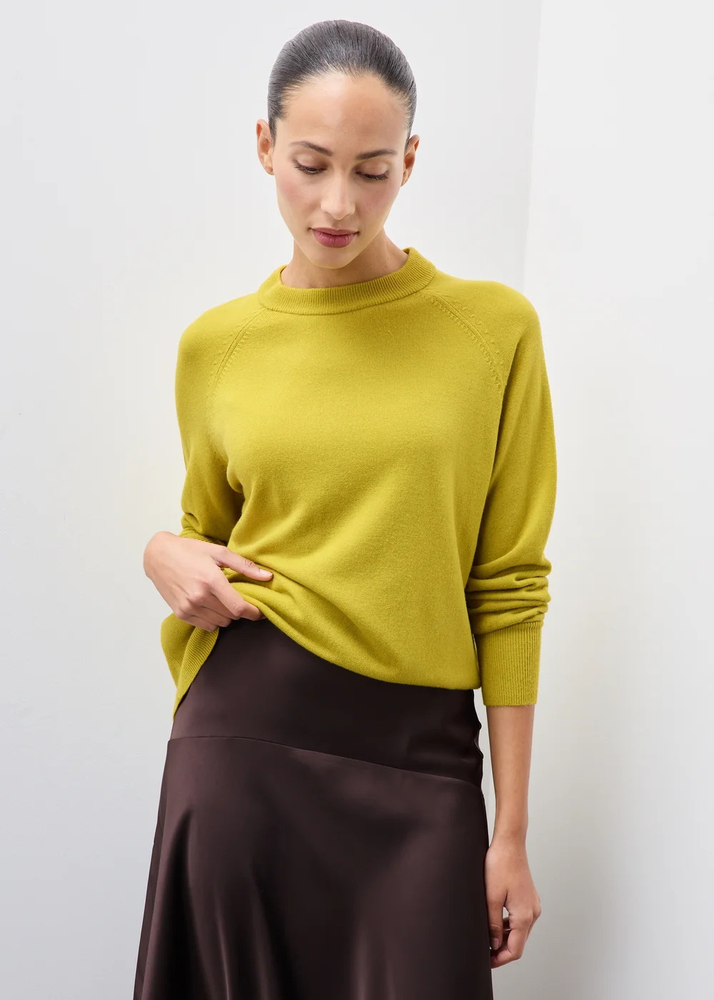 Chartreuse Soft Touch Crew Neck Jumper - 8 Image 1
