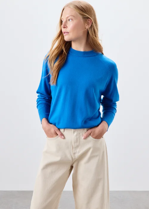 Blue Soft Crew Neck Jumper - 8 Image 1