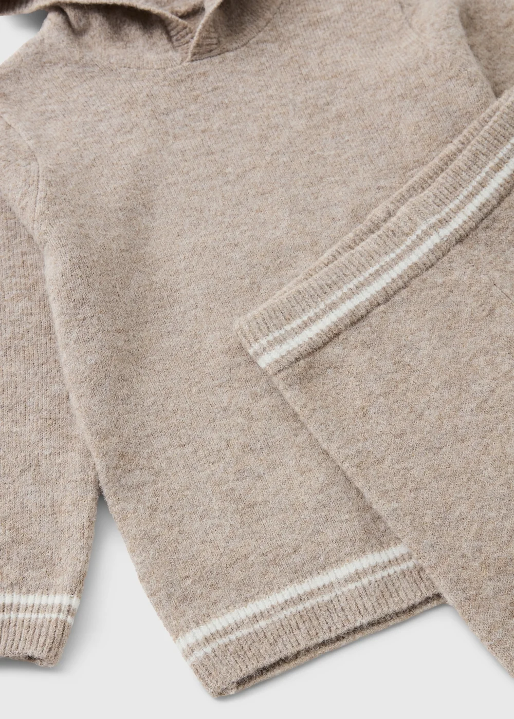 Boys Oatmeal Knitted Hoodie & Jogger Set (1-8yrs) - 1-1.5 Yrs Image 2