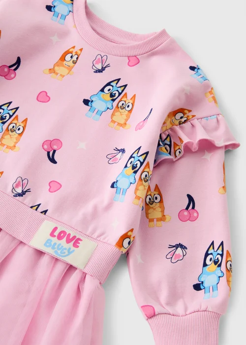 Bluey Girls Pink Mesh Skirt Dress (1-5yrs) - 1-1.5 Yrs Image 2