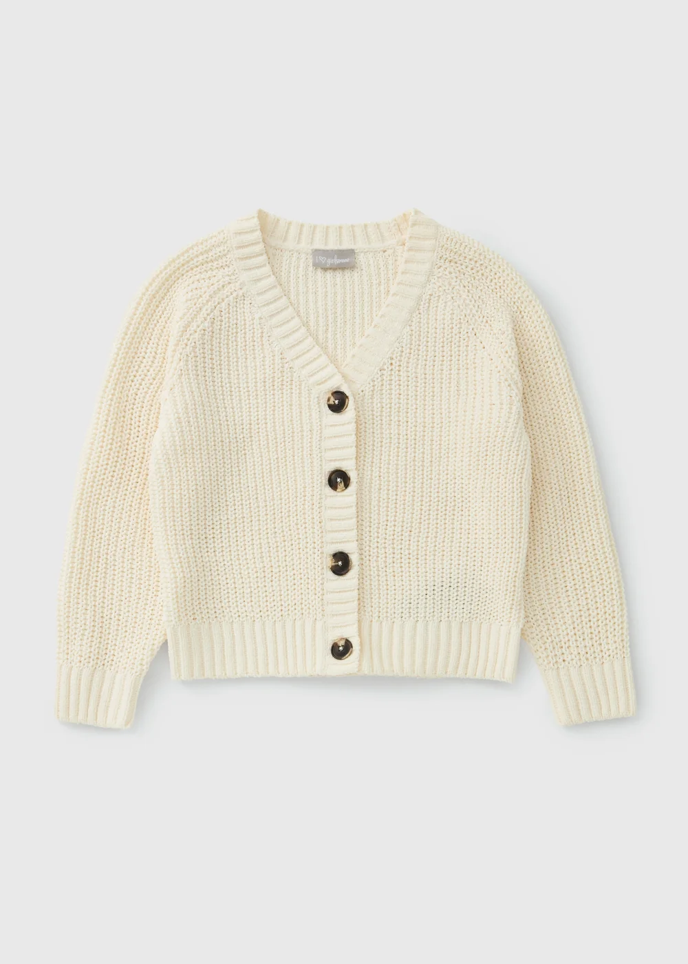 Girls Cream Chenille Cardigan (7-15yrs) - 7 Yrs Image 1