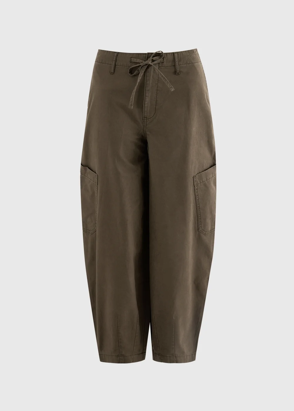 Khaki Utility Barrel Leg Trousers - 8 Image 4