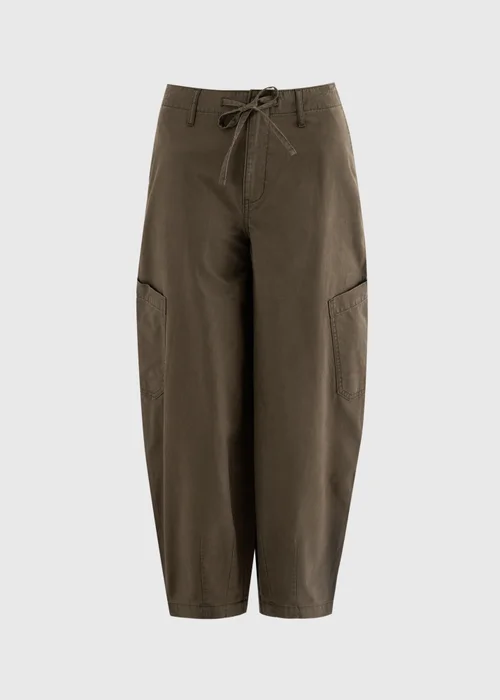 Khaki Utility Barrel Leg Trousers - 8 Image 4