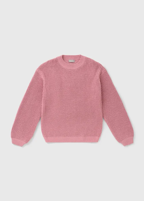Girls Pink Knitted Jumper (7-15yrs) - 7 Yrs Image 1