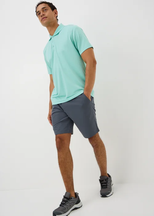 Souluxe Aqua Textured Golf Polo Shirt - S Image 1