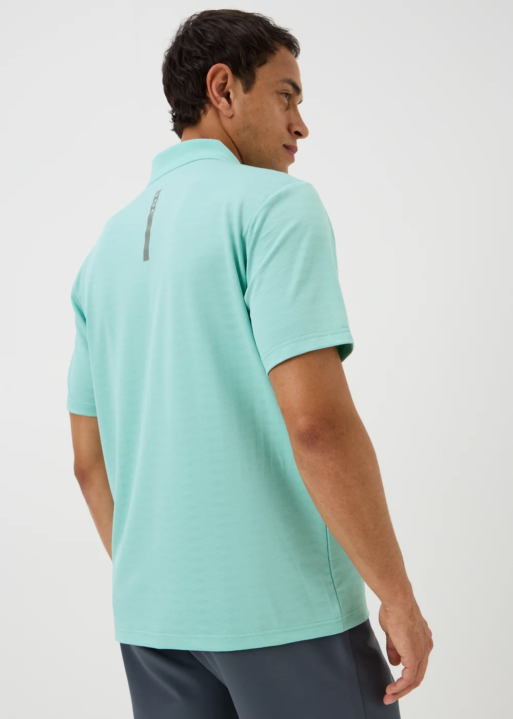Souluxe Aqua Textured Golf Polo Shirt - S Image 2