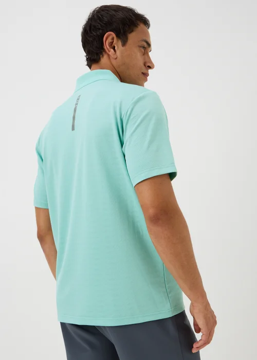 Souluxe Aqua Textured Golf Polo Shirt - S Image 2