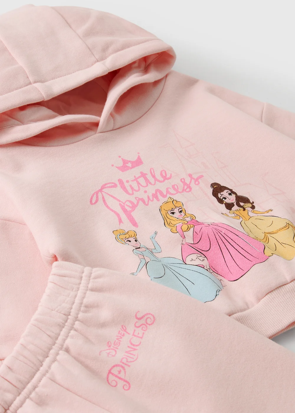 Girls Pink Princess Hoodie & Jogger Set (0-18mths) - Up to 1 Month Image 2