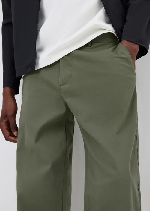 Khaki Green Straight Leg Chinos - 30 Waist Regular Image 3