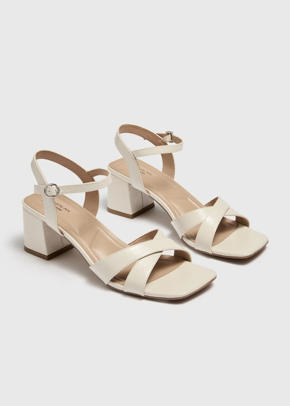 Stone Low Block Heels - 3 Image 1