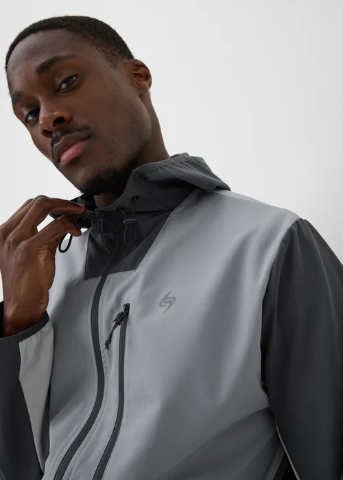 Souluxe Charcoal Woven Co Ord Sports Jacket - XS Image 3