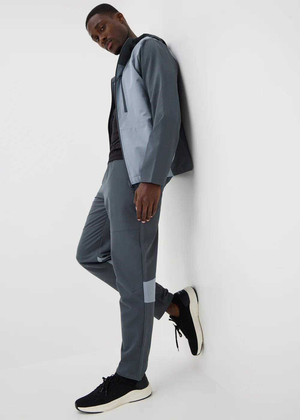 Souluxe Charcoal Woven Co Ord Jogging Bottoms - XS Image 1