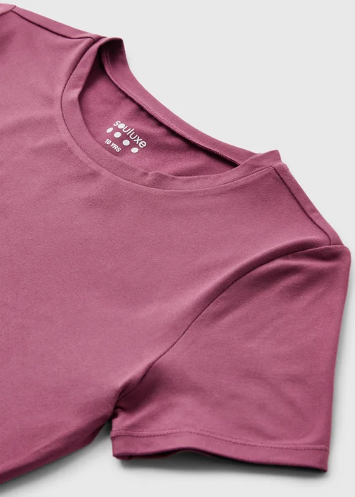 Souluxe Girls Berry Soft Touch Fitted Sports T-Shirt (7-15yrs) - 7 Yrs Image 2