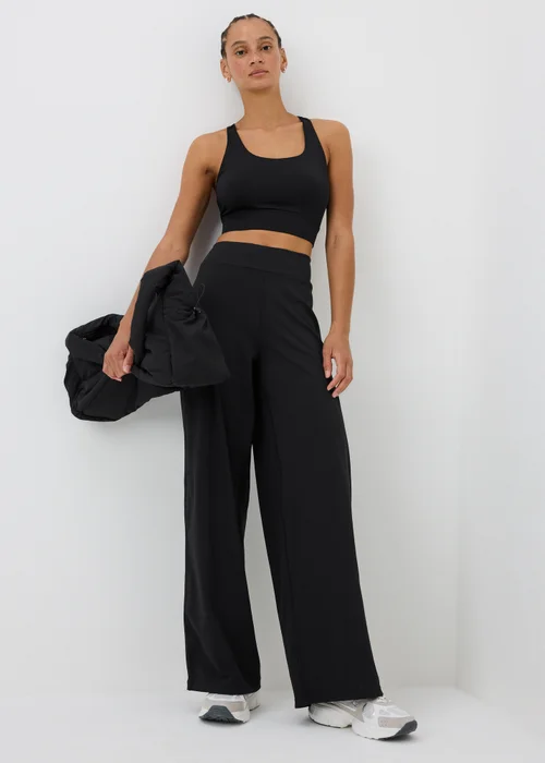 Souluxe Black Wide Leg Gym Leggings - 8 Image 1