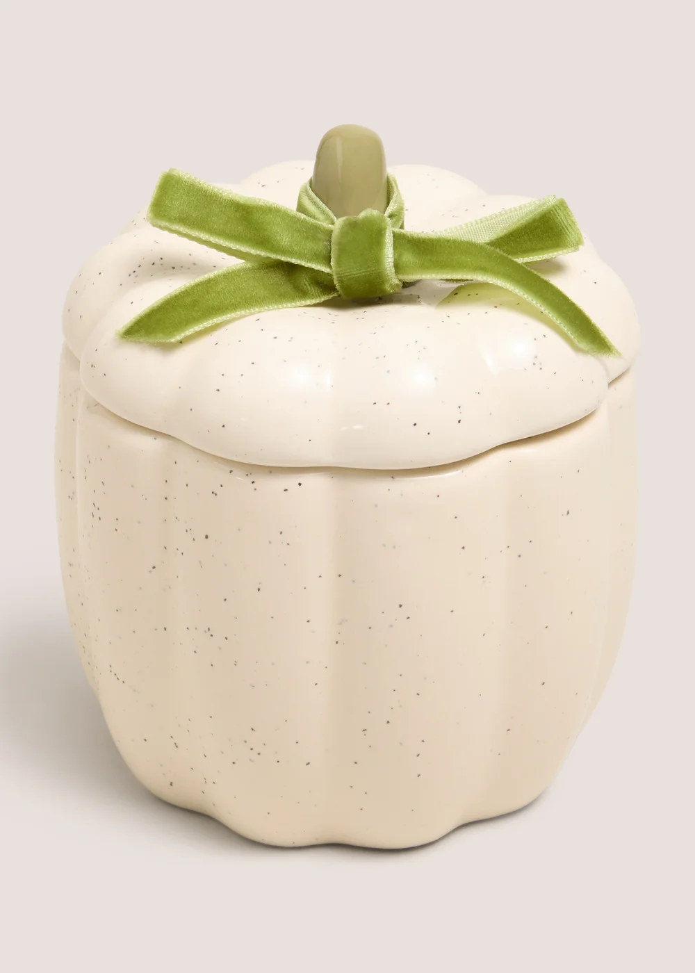 Cream Speckled Pumpkin Candle Image 1