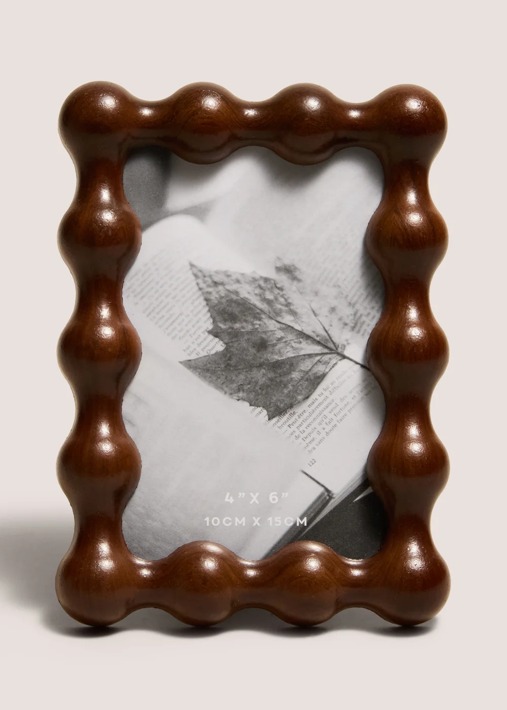Wood Effect Bobble Photo Frame Image 1